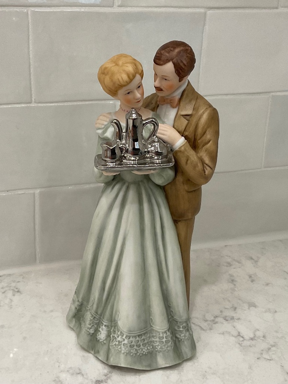 “Treasured Memories - Twenty-Five Years Together” Porcelain Figurine by Enesco